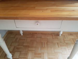 Tisch antik Vintage Shabby Chic weiß  Bild 5