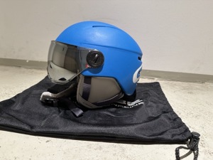 Schihelm CEBE blau XS 51-53cm mit Visier Bild 2