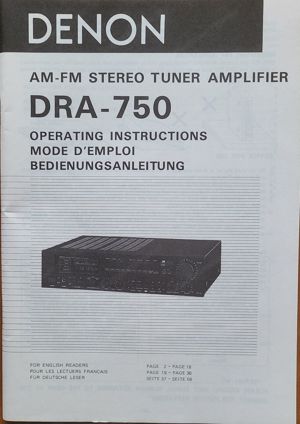 Stereoanlage DENON Tuner Verstärker DRA-750 und CD-Player DCD-810 Bild 5