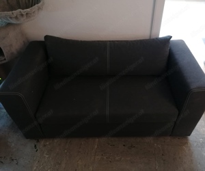 Sofa ausziehbar, schwarz