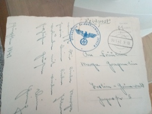 feldpost  postkarte aus den jahr 1941