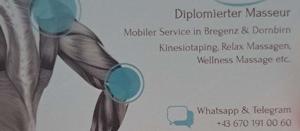 Diplomierter Masseur mit mobilen Service in Bregenz und Dornbirn