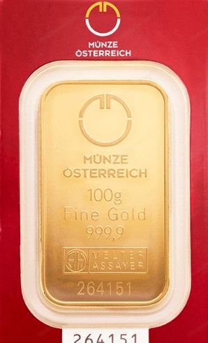 Gold 100g Barren Münze AT