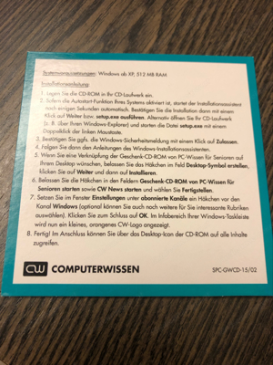 CD-Rom: PC Wissen für Senioren Bild 3