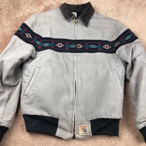 Vintage Carhartt Aztec Canvas Jacke Größe Klein