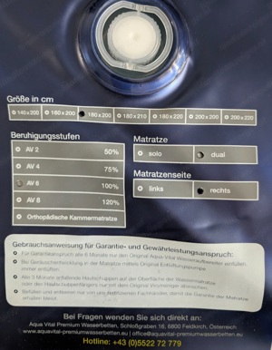 Wasserbett 1,8 x 2m, Ideal für Allergiker! kein Nachschaukeln  Bild 2