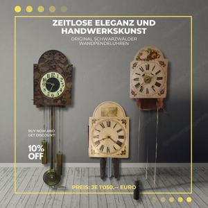 Original Schwarzwälder Wandpendeluhren   zeitlose Handwerkskunst in klassischem Design