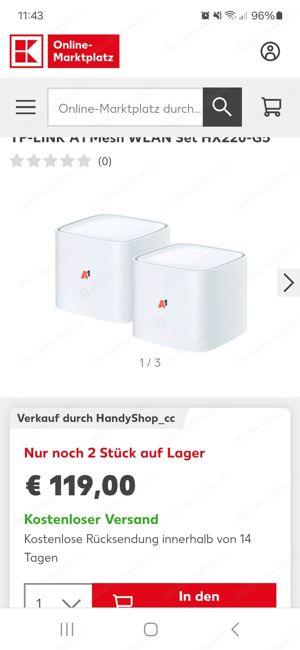 Modem A1 Mesh WLAN Set TP-Link HC220-G5 Bild 5