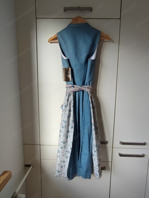 Blaues knielanges Dirndl  Bild 2