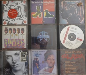 Blues & Rock CD's, etwa 110 Stück, mit Koffer & Liste