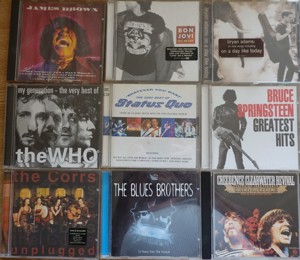 Blues & Rock CD's, etwa 110 Stück, mit Koffer & Liste