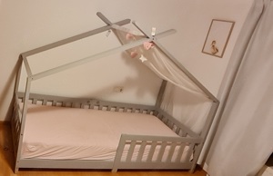 Kinder hausbett Rausfallschutz 