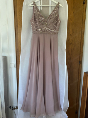 Abendkleid Gr.36 38, 1x getragen mit GRATIS Stola + Tasche Bild 3