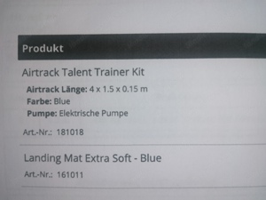 Airtrack Talent Trainer Kit, Marke Gymplay Bild 7