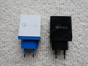 Zwei Stück Quik-Charge 3.0 USB-Ladegeräte   Netzgerät