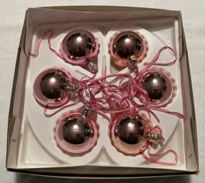 6 Christbaumkugeln rosa