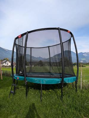 Berg Trampolin Grand Champion inkl. Sicherheitsnetz Deluxe (350 x 250cm)