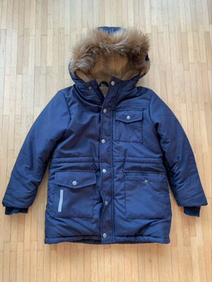 Winterjacke dunkelblau Gr 122