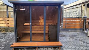 GardenAndPoolsCom Garten Sauna Hütte Outdoor Sauna SPA Sauna Haus Wellness Horisont M3 mit Ofen  Bild 2