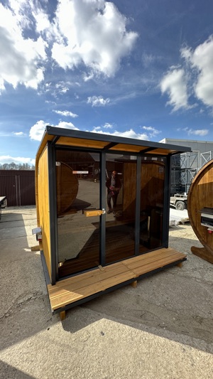 GardenAndPoolsCom Garten Sauna Hütte Outdoor Sauna SPA Sauna Haus Wellness Horisont M3 mit Ofen  Bild 10