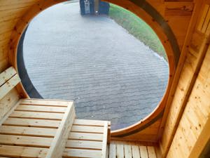 GardenAndPoolCom Gartensauna Sauna Hütte Außensauna Saunahaus SPA Outdoorsauna Panorama 4x2,4m  Bild 7