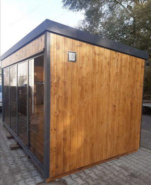 GardenAndPoolsCom Garten Sauna Hütte Outdoorsauna Saunahaus Horizint House 4 m inkl.Ofen Ruhe Raum  Bild 8