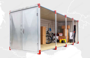 Garage Lager Blechgarage Materialcontainer Baustellencontainer Blechcontainer Baucontainer 2 x 6 m