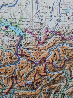 Historische Karte - Alpenländer (135 x 200cm) 6700 Bludenz Bild 2