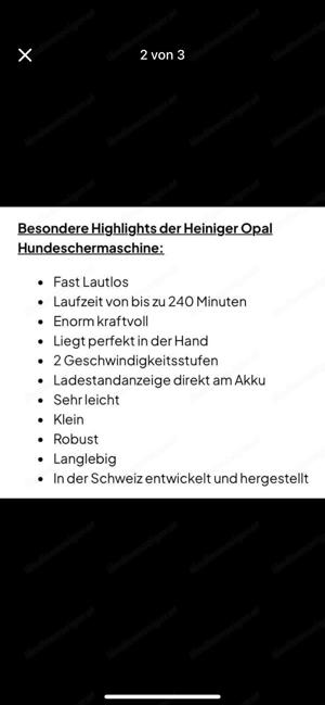 Heiniger Opal Schermaschine für Hunde Bild 3