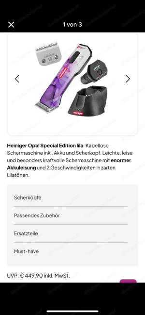 Heiniger Opal Schermaschine für Hunde