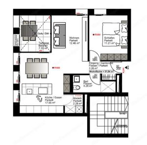 Traumhafte 2-Zimmer-Terassenwohnung in optimaler Lage in Schwarzach zu vermieten Bild 2