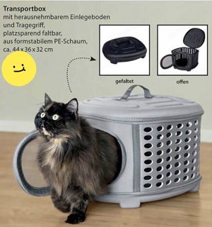 Katzenbox Falltbar NEU! Kleintier Transportbox, Katzen Tragebox Bild 2