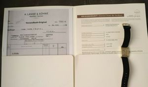 A. Lange & Söhne, antike Glashütteuhr in 0,585 Gold aus 1939 Bild 8