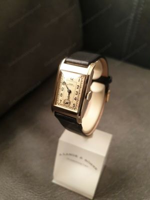 A. Lange & Söhne, antike Glashütteuhr in 0,585 Gold aus 1939 Bild 5