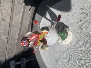 Glasschneemann beleuchtet Weihnachtsdeko Bild 3