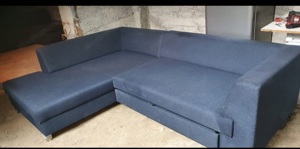 L-Sofa mit Klappe und Bett 