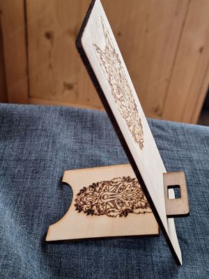 Holz Handy-Halter -Ständer Geschenk personalisiert  Bild 2