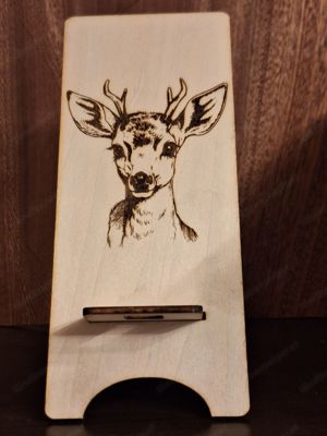 Holz Handy-Halter -Ständer Geschenk personalisiert  Bild 5