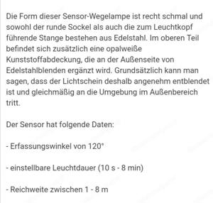 NEU: Sensor-Wegeleuchte aus Edelstahl Bild 3