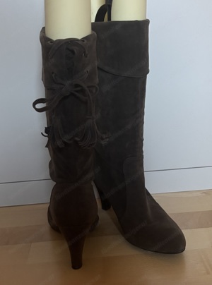 Damen Rauh Leder Stiefel Bild 2