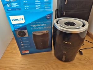 PHILIPS HU4814 10 Serie 2000 Luftbefeuchter mit hygienischer NanoCloud-Technologie Schwarz, Silber Bild 1