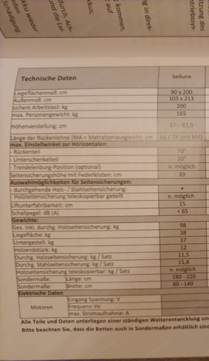 Pflegebett mit elektrischem Antrieb Bild 2