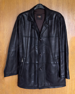 Hirschleder Jacke von Bugatti, Gr. 50, Echtleder, Hirsch Lederjacke Herrenjacke, Ledermantel, Mantel