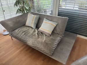 Moderne Couch Echtleder variable Sitzverstellung