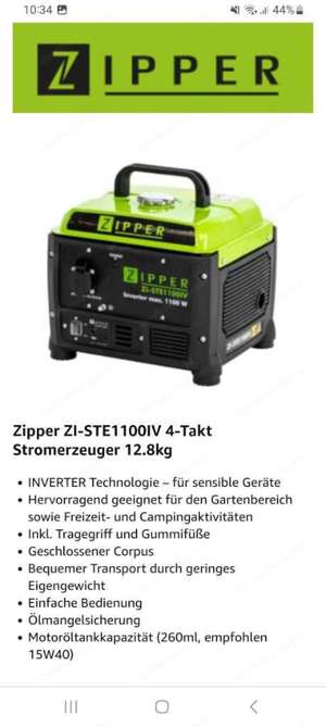 Zipper stromaggregat 4 takt Bild 2