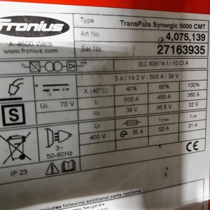 Fronius TPS 5000 CMT Schweissgerät Bild 4