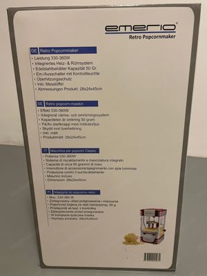 Emerio Popcornmaschine POM-120650, antihaftbeschichteter Behälter auch für süßes oder salziges Popco Bild 2