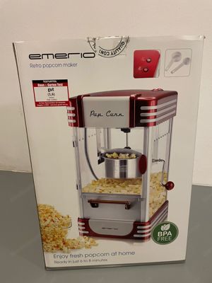 Emerio Popcornmaschine POM-120650, antihaftbeschichteter Behälter auch für süßes oder salziges Popco