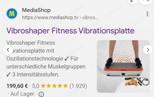 Vibroshaper Fitness Vibrationsplatte mit Zubehör Sport Fitness Gerät für Zuhause Bild 2