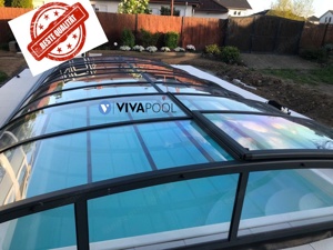 Poolüberdachung Abdeckung 775x350cm GFK SMART II versch. Massen